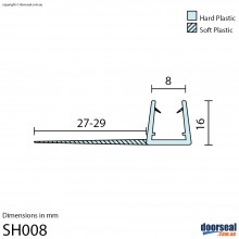 SH008 Shower Screen Seal (8mm glass)